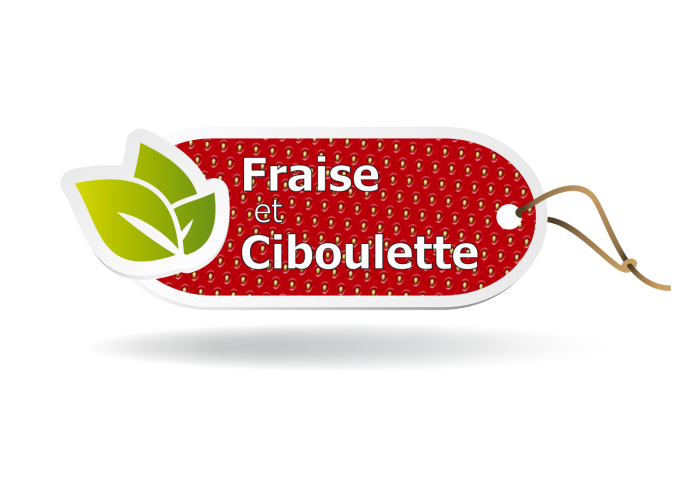 Essai de logo pour l'association AMAP Fraise et Ciboulette de Mouroux, Seine-et-Marne