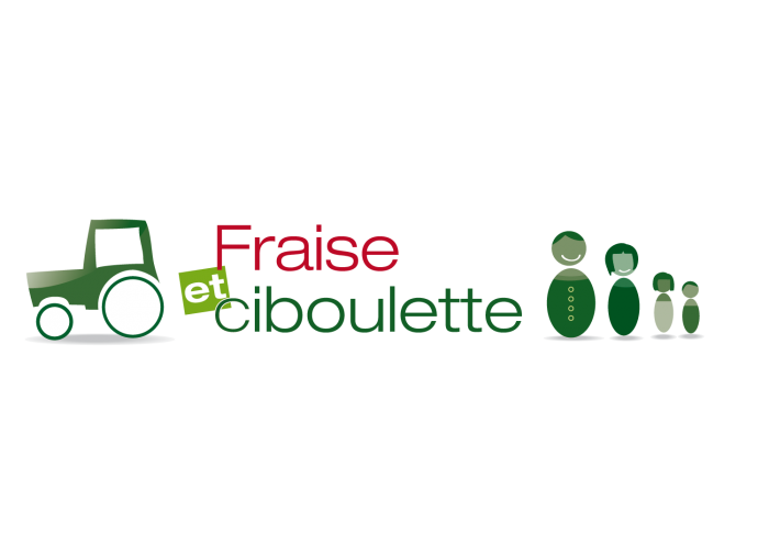 Essai de logo pour l'association AMAP Fraise et Ciboulette de Mouroux, Seine-et-Marne