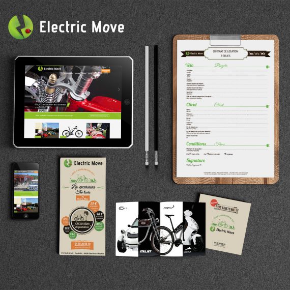 Vue générale des supports réalisés par nicolascrechet.com pour electric move