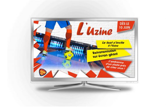 Écran hd promotionnel pour l'Uzine à Coulommiers