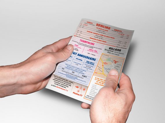Flyer tarif verso de l'Uzine à Coulommiers