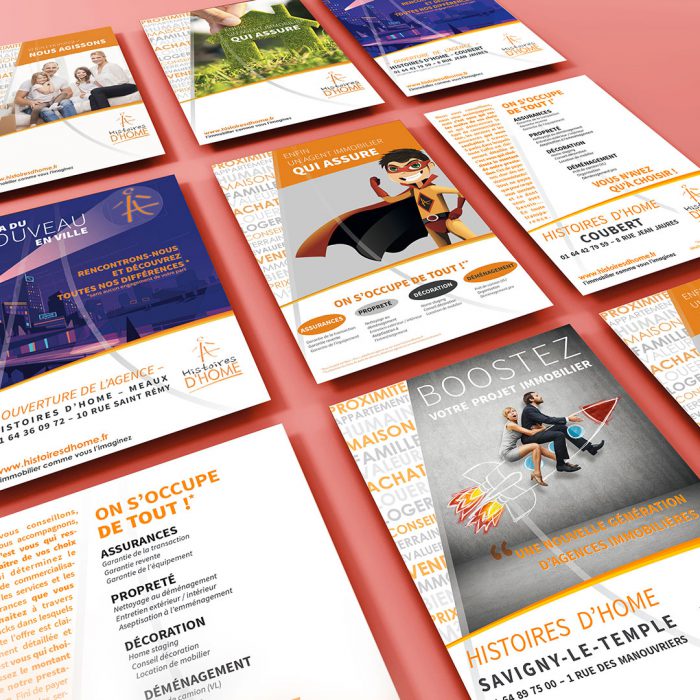 Histoire d'Home - different flyers