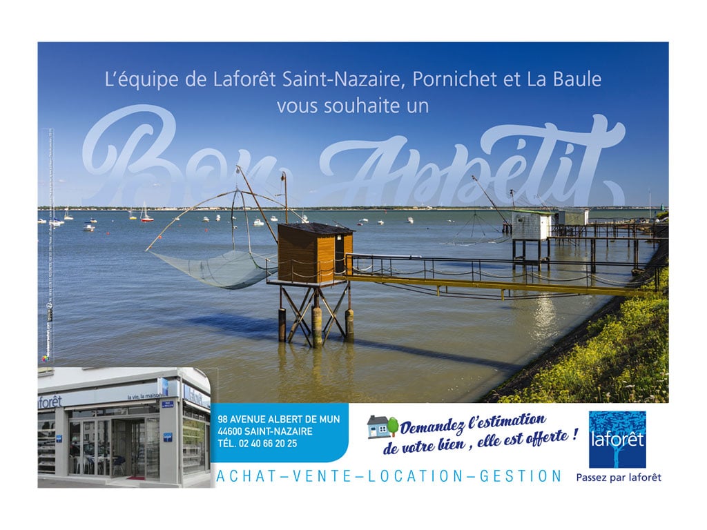 Set de table réalisés pour lagence immobilière Laforêt de Saint-Nazaire