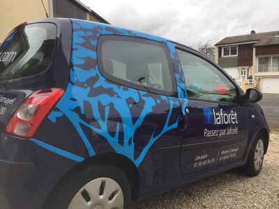 habillage voiture Twingo Laforêt