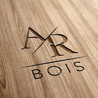 Mockup Logo AR bois réalisé par nicolascréchet.com