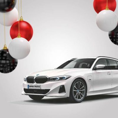 BMW voiture blanche.